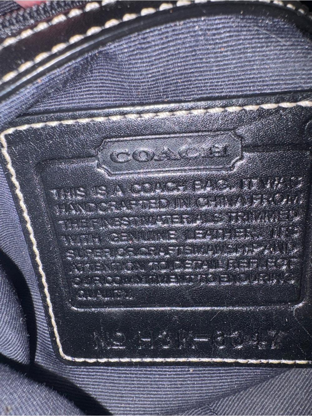 Vintage Y2K Coach Black Signature Monogram Demi Hobo Shoulder Bag Purse 6047 - Picture 10 of 10